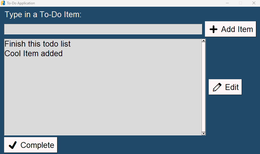 Python Todo Desktop App 
